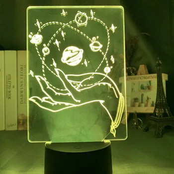 

Kids Night Light Planet In Hand 7 Colors Changing Usb Battery Powered Nightlight for Bedroom Decoration 3d Lamp Dropshipping