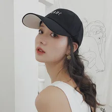 Ins Harajuku Повседневная бейсбольная кепка в Корейском стиле с надписью женская летняя мягкая верхняя модная шапка с гусиным язычком одноцветная уличная шляпа Джокера