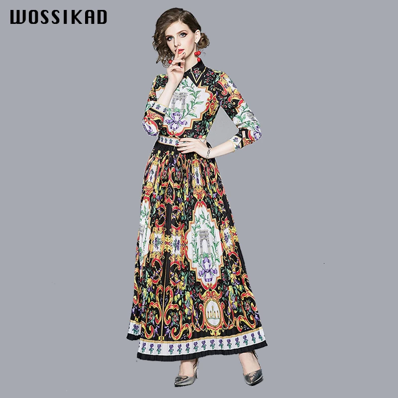 Dress Women Vintage Elegant Bohemian Autumn Dress Women Flower Long Maxi Dress Women Dresses Free Shipping Lady Dresses Vestiges