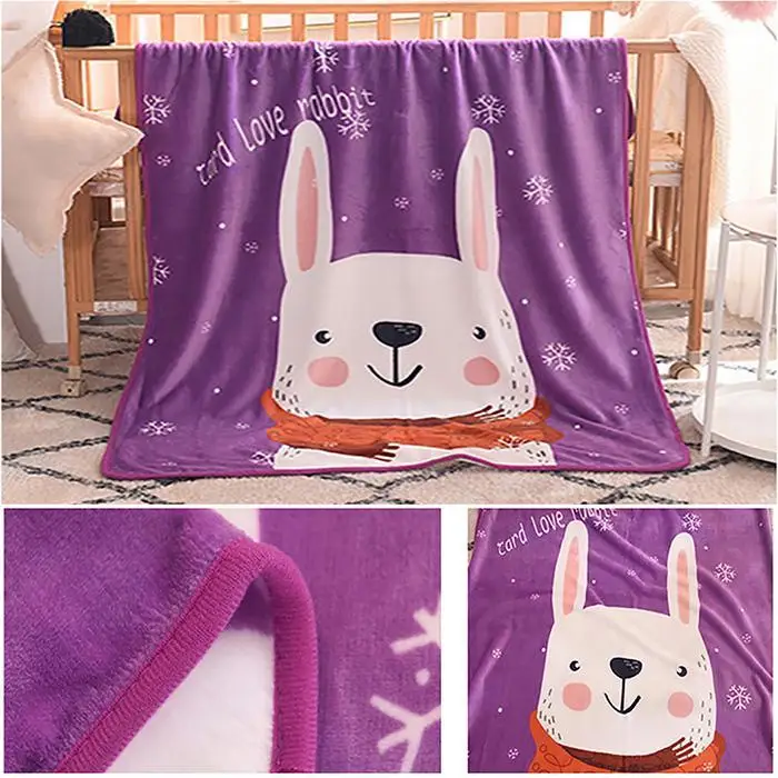 Fashion Soft Comfortable Cute Animal Print Home Warm Air Conditioning Blanket