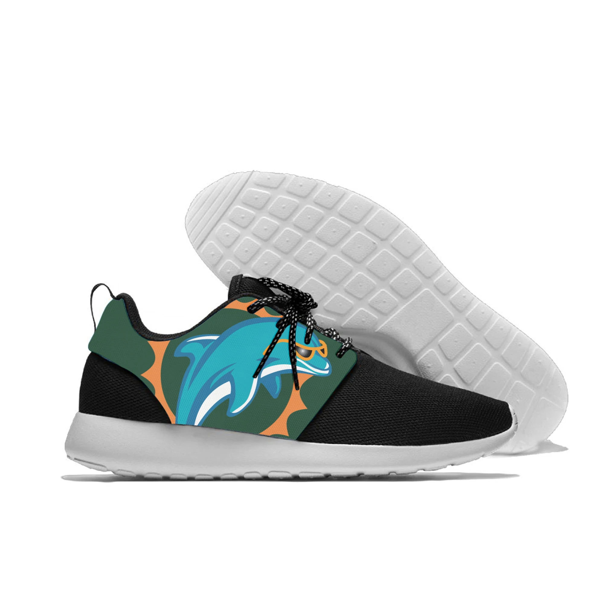 

Men's Custom Shoes Miami Low Top Big Logo Dolphins Canvas Footwear Team Color Off White for Men Canvas Shoes