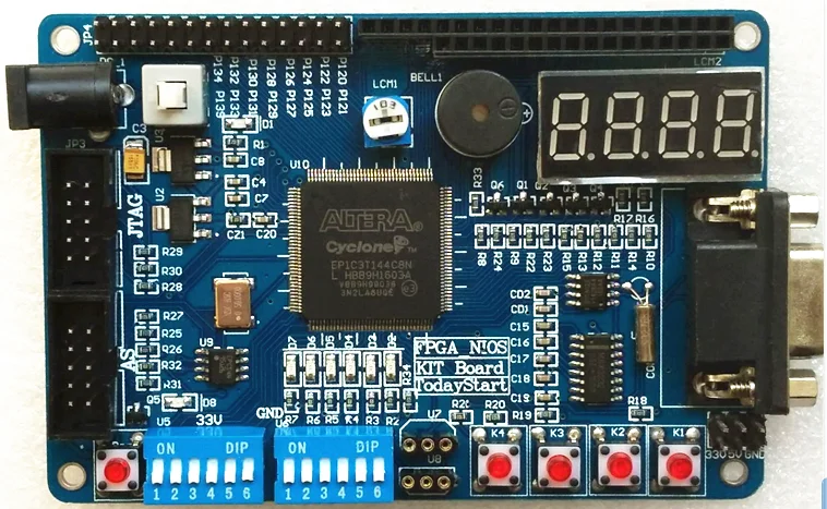 Fpga Cyclone Altera Fpga Ep1c3t144 Placa de Aprendizagem Mais Usb Blaster Jtag Programador Quadro demonstração - Imagem 2