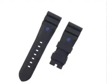 24 мм 26 мм Мягкие резиновые ремешки для часов для Panerai спортивный водонепроницаемый сменный Браслет ремешок для часов Panerai - Цвет ремешка: Black blue sign