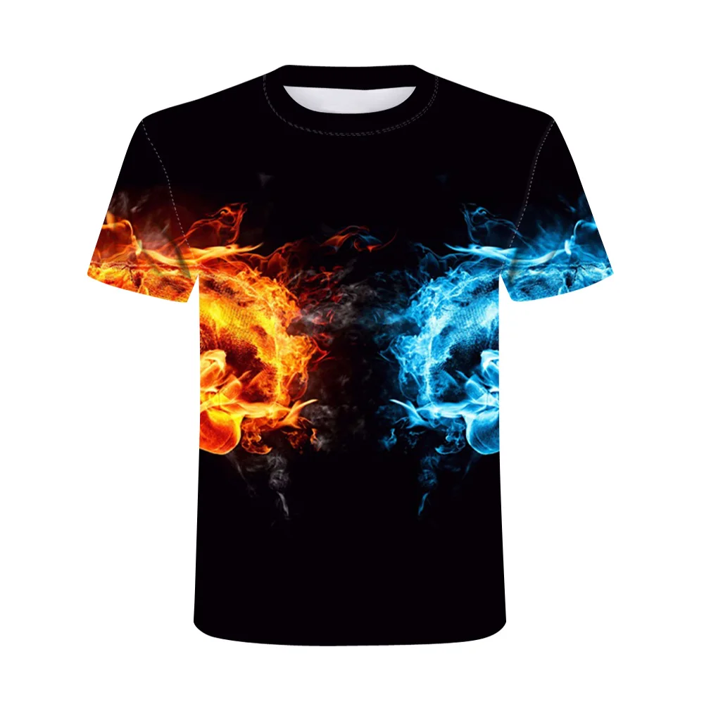 

2021 New 3D Printing Planet Pattern Men And Women Short T-Shirt Summer Fashion And Comfortable Short Sleeve XXS-6XL