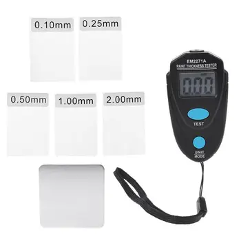

EM2271A EM2271 Mini LCD Digital Automobile Thickness Gauge Car Paint Tester Display Thickness Coating Meter Testing Instrument