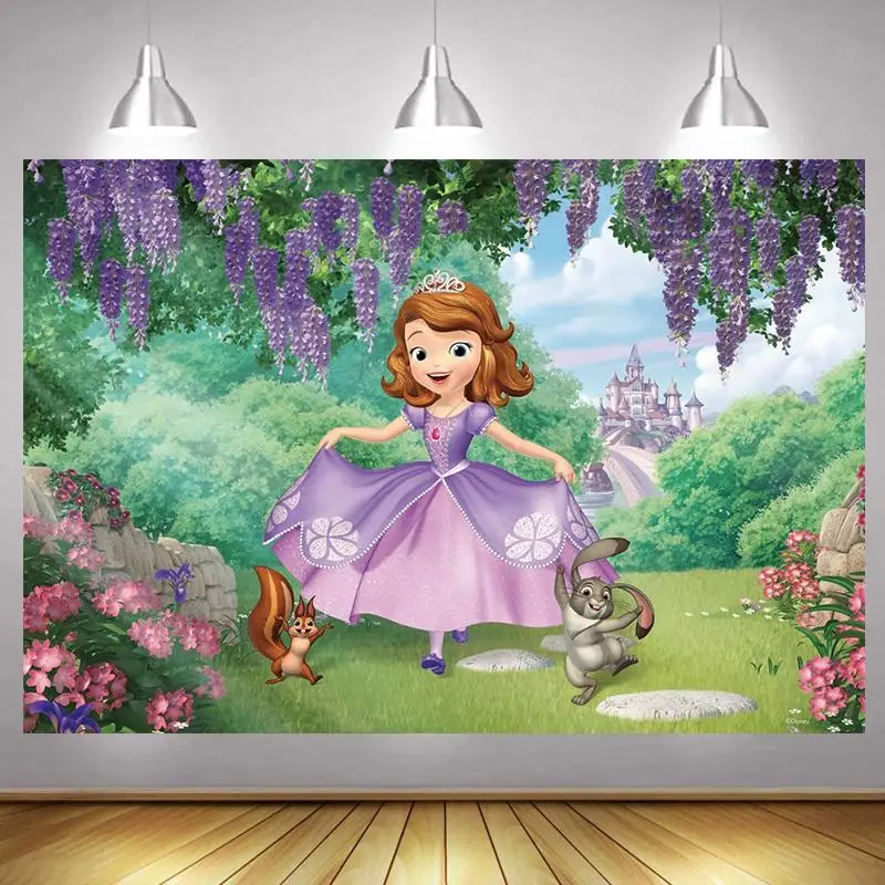 Customized Sofia Princess Photo Backdrop Girls Moana Castle Kids Happy Birthday Party Decoration Photography Backgrounds Banner Background Aliexpress