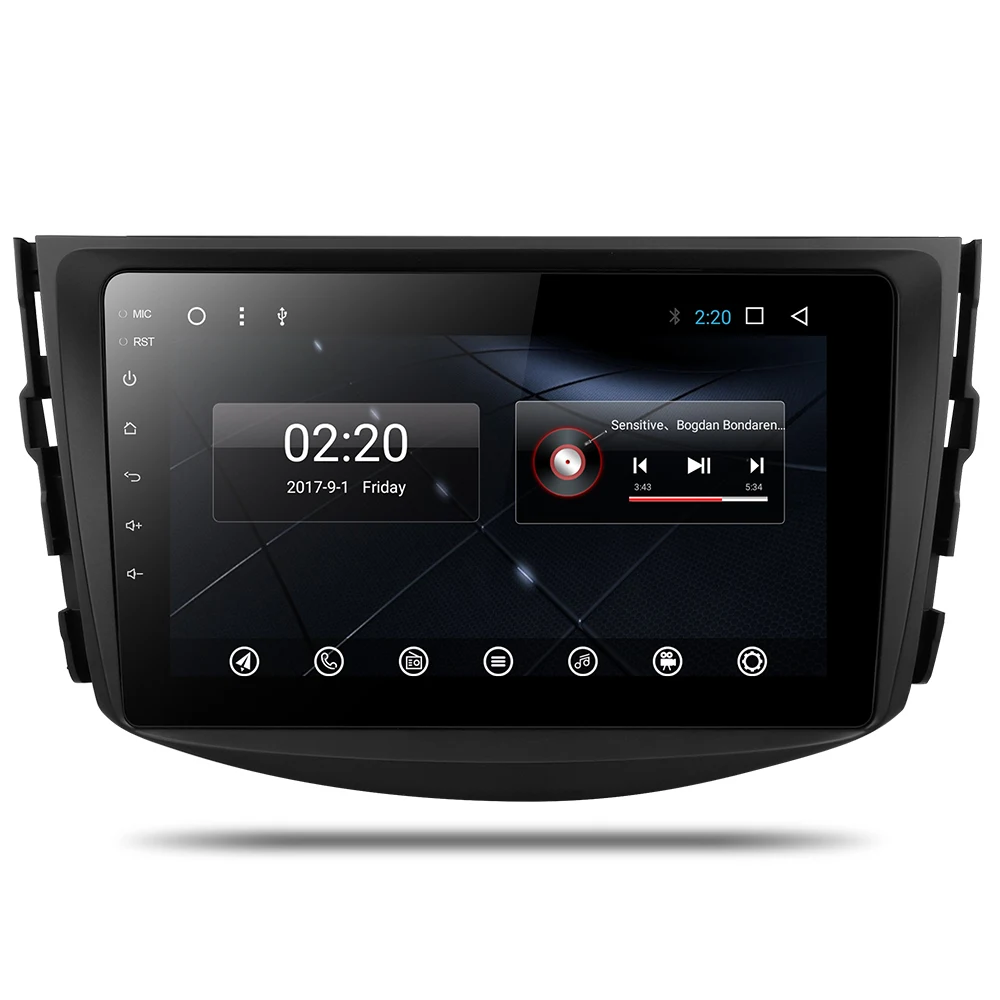 PX6 автомобильный DVD gps навигатор palyer Android 9,0 автомобильный dvd-плеер для toyota rav4 2007 2008 2009 2010 2011 - Цвет: without camera