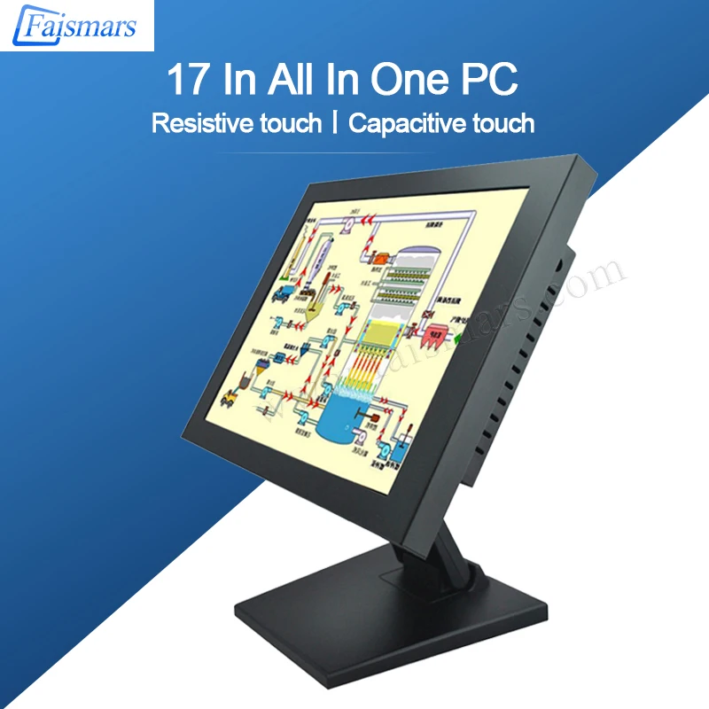 Сенсорный экран AIO PC 17 дюймовый встроенный планшет Intel I5 4300U промышленный ПК все в