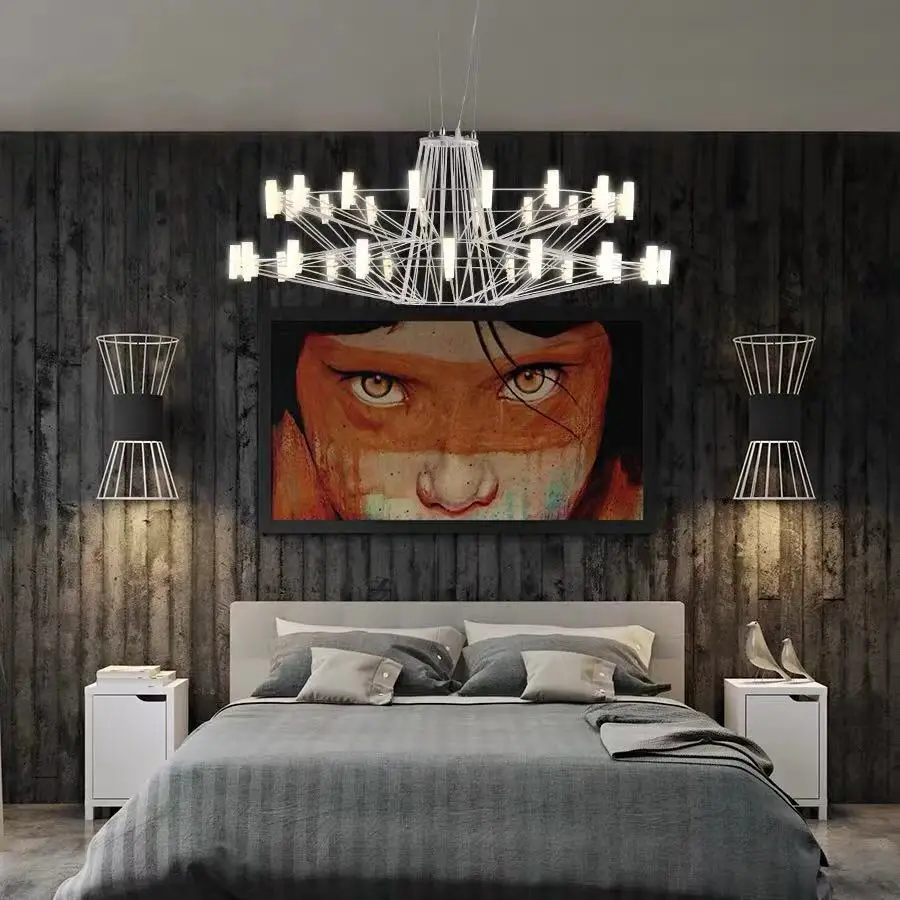 Скандинавский дизайн Led Chandelie трехэтажная люстра с башней используется для гостиной, столовой, отеля, лобби, Современное креативное освещение