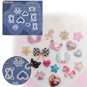 

New Manicure Silicone Mould Claw Bear 3D Carving Pattern DIY Nail Art Decoration For Women Tools Gel Polish Stamper DropShipping