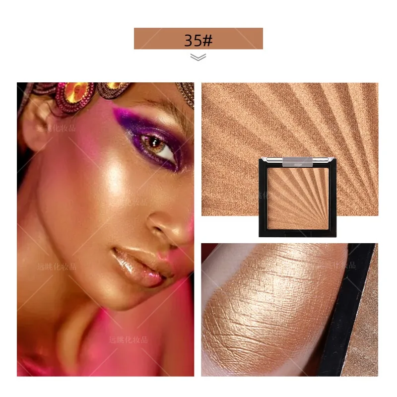Highlight Powder Brighten Skin Color Long-lasting Shiny Highlighter Powder Cosmetic