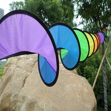 Hot Rainbow Spiral Windmill Tent Colorful Wind Spinner Garden Home Decorations 72XF