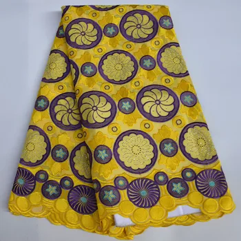 

Dubai Cotton Lace Swiss Voile Lace In Switzerland With Stones African Dry Lace Fabric High Quality Nigerian Wedding Laces YJ8-7