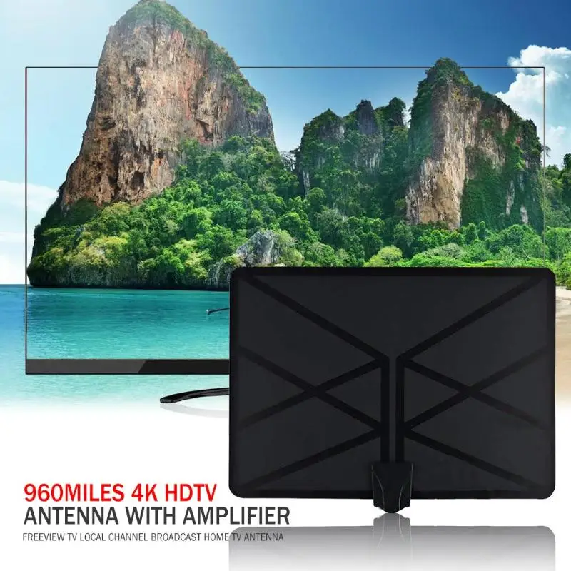 Телевизионная антенна 960 км крытый усиленный цифровой антенна HD tv 4K HD DVB-T Freeview tv для местных каналов вещания домашнего телевидения