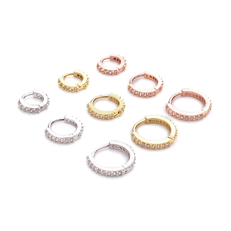 1Pc 6mm/8mm/10mm Gold And Silver Color CZ Helix Cartilage Hoop Earring Tragus Daith Conch Rook Snug Ear Piercing Jewelr - Image 3