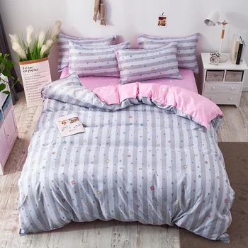 

BEST.WENSD 2020 Twin Size Bedding Comforter Set Full Printed Korean 4piece Duvet Set Beding Set Cotton Sheet,Duvet Cover Set Ins