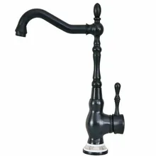 

Black Oil Rubbed Bronze Kitchen Wet Bar Bathroom Vessel Sink Faucet Mixer Tap Single Hole Swivel Spout Ceramic Base mnf662