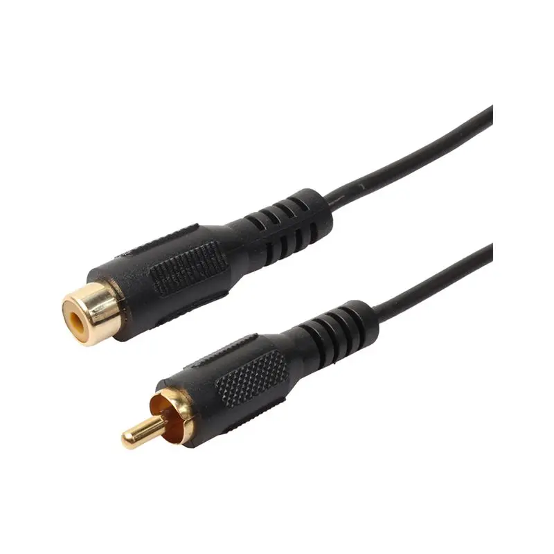 AAAE Top-25ft 7,6 м одиночный RCA штекер Phono Jack к женскому удлинителю аудио кабель позолоченный штекер
