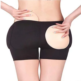 Butt Lifter силиконовые накладки Утягивающие трусики Корректирующее белье Хип-усилитель нижнее белье 4 съемные прокладки для женщин и мужчин Ajusen - Цвет: Black