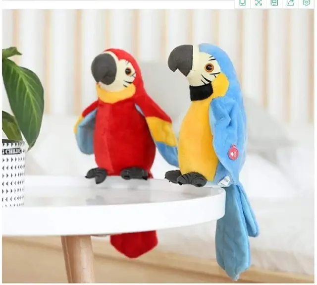 Electric Talking Parrot Plush Toy Bird Waving Wings Cute Speaking Funny Pronunciation Electric Animal Plush Toy for Kids Gift 4