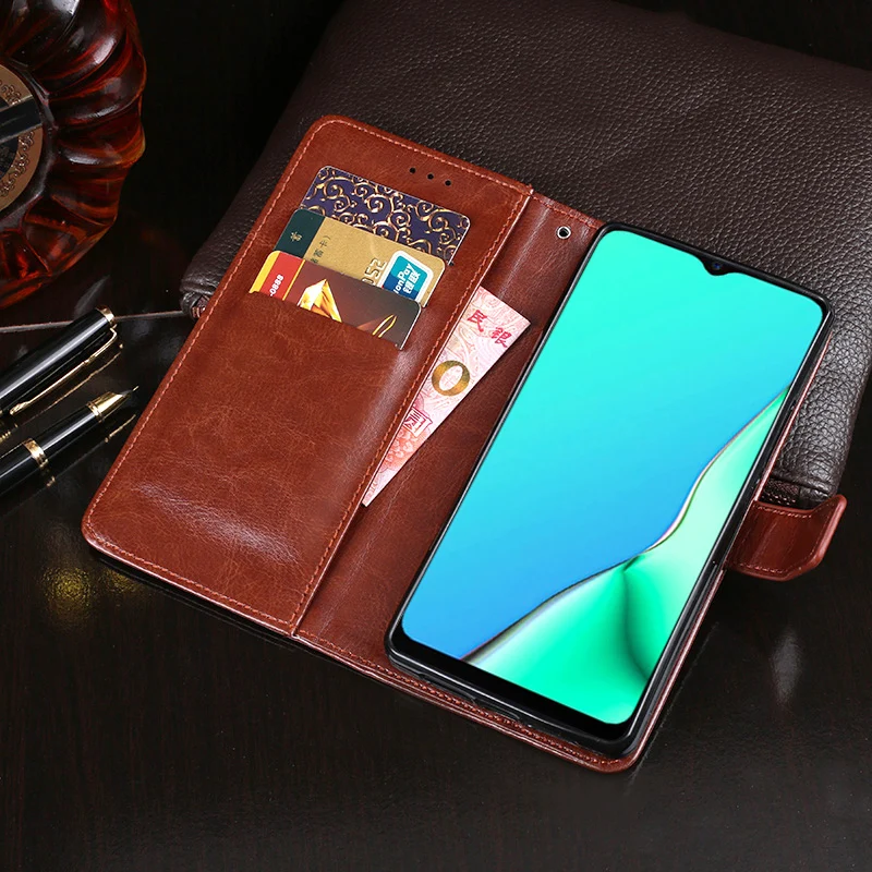 Для Oppo A9 A5 чехол, роскошный чехол-книжка с подставкой, сумки для телефона, кошелек Crazy Horse, кожаный чехол для Oppo A11 A11X, чехол 6,5 Дюймов