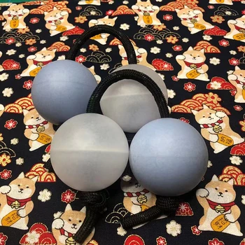 

Blue and white 46MM diameter African small playing musical instrument sand ball ASALATO PATICA Rhythmic sand ball percussion