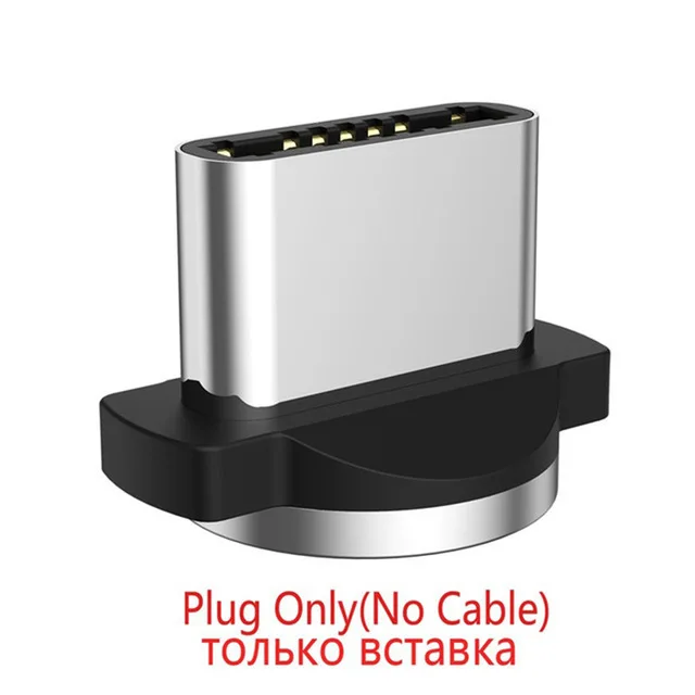 Only Plug No Wire GTWIN Магнитный кабель для быстрой зарядки Micro usb type C зарядное устройство для iPhone XS Max X XR 6S samsung S10 S9 S8 Магнитный нейлоновый кабель Шнур - Цвет: Only Plug No Wire