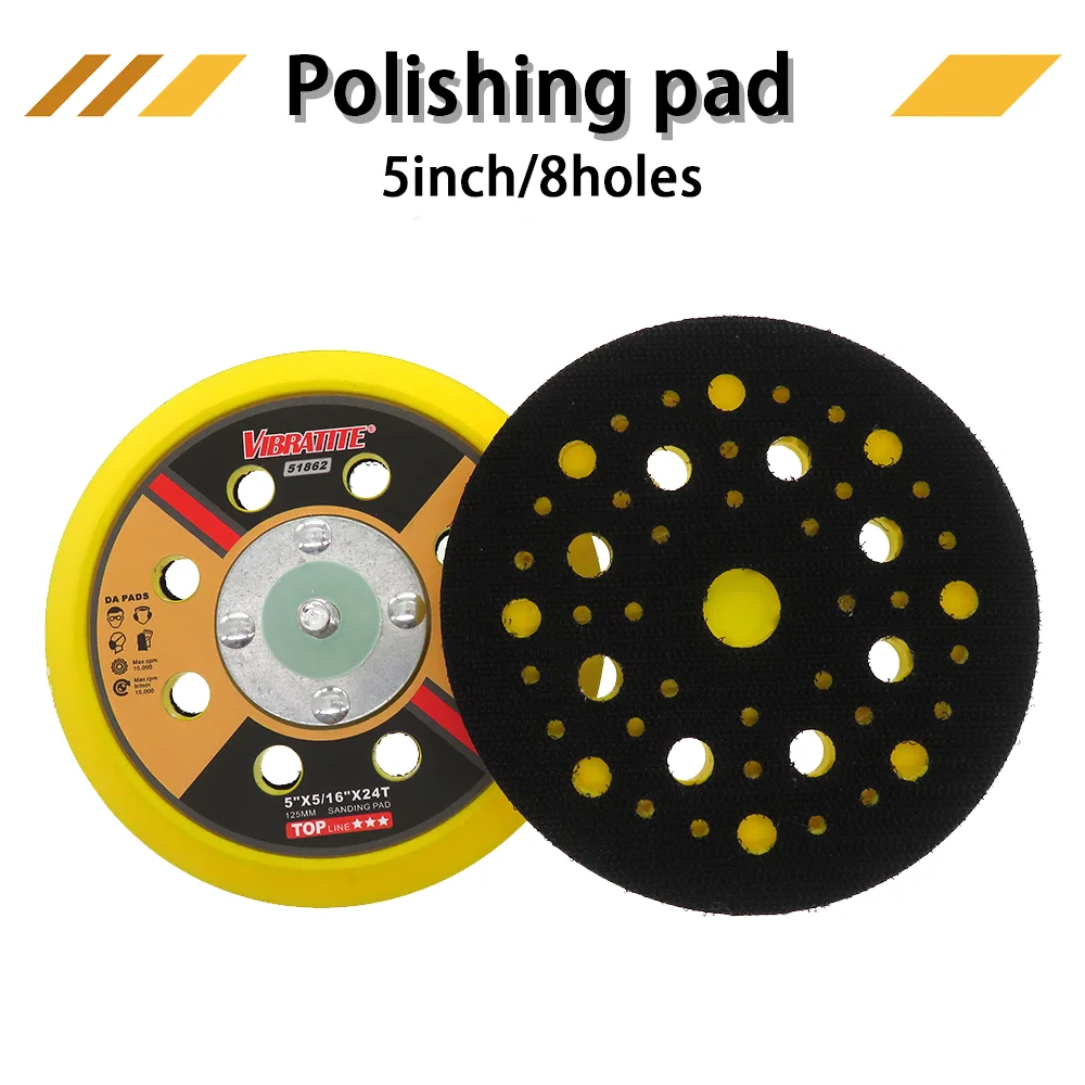 

5-дюймовая Подложка для шлифовальных дисков с отверстиями и несколькими отверстиями 5/16 дюйма x24T