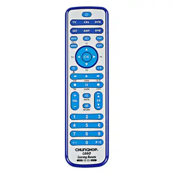 

Copy Combinational Universal Learning Remote Control For TV/SAT/DVD/CBL/DVB-T/AUX 3D SMART Chunghop L660