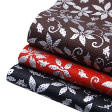 10 шт./компл. цвета: золотистый, серебристый Фольга со снежным цветком личи Искусственная кожа ткань для изготовления домашнего текстиля с квадратными кристаллами банты волосов обложка книги, 1Yc7075