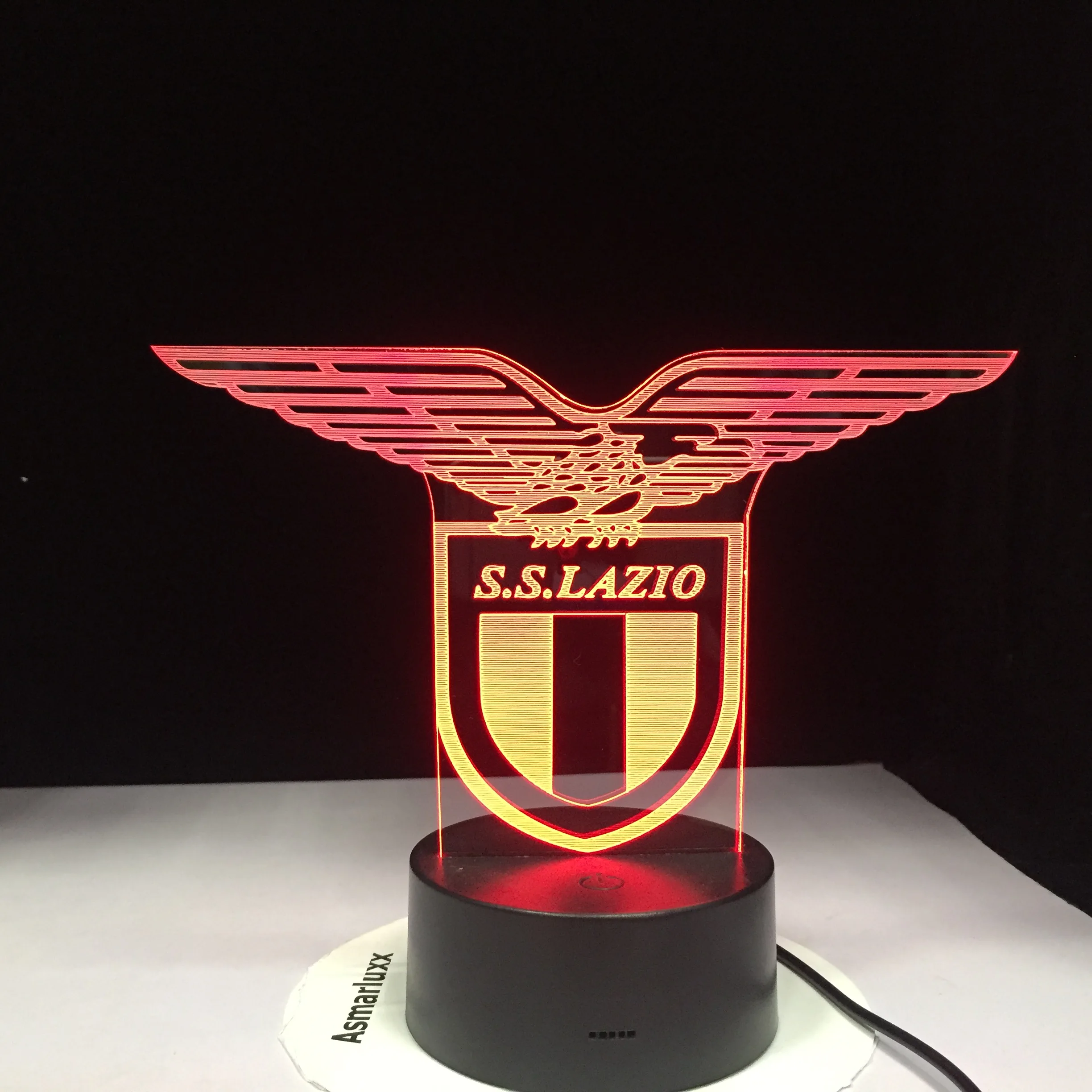 Ss Lazio итальянский клуб светодиодный 3d-ночник лампа сенсорный датчик 7 цветов Изменение офиса клуба дома Бар комнаты декоративный Настольный подарок