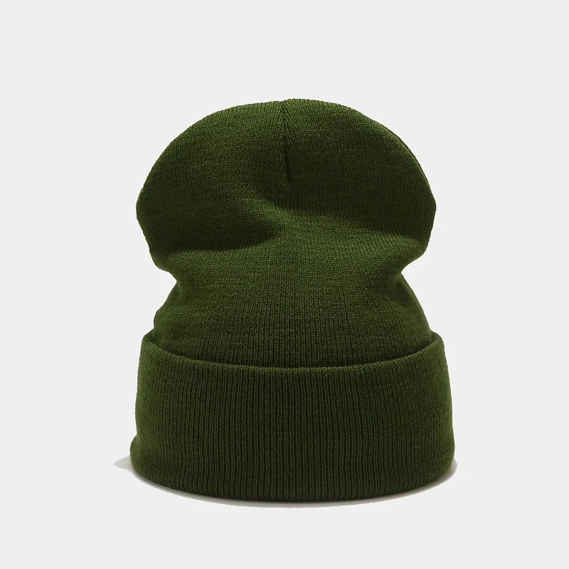 2022 New Winter Hats For Women Men Skullies Beanies Knitted Solid Cool Hat Girls Autumn Female Beanie Warm Bonnet Casual Cap green skully hat