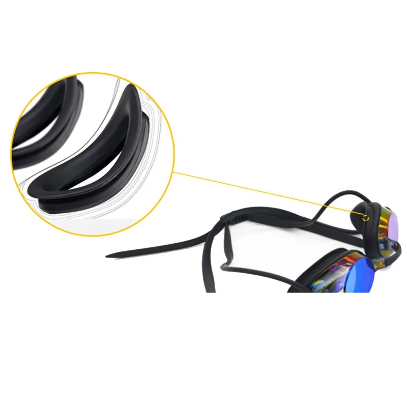 Регулируемые плавательные очки, новые мужские и женские Профессиональные противотуманные УФ-очки, водонепроницаемые силиконовые очки