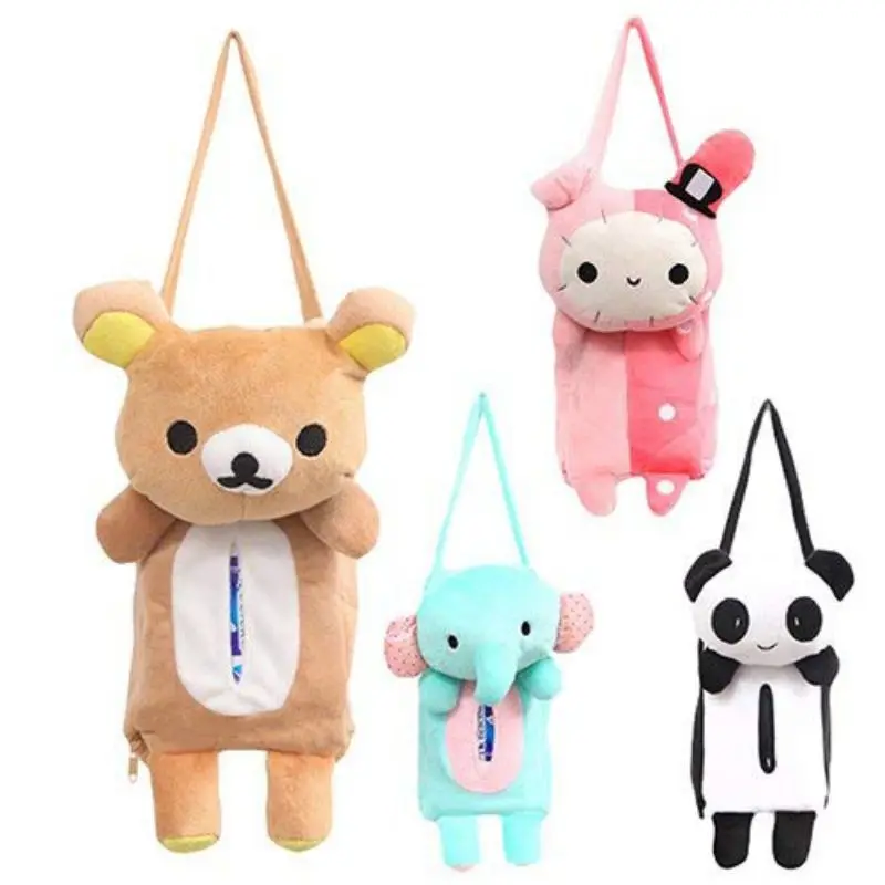 

1Pcs Car Interior Cute Cartoon Car Seat Back Cover Holder Paper Napkin Box Tissue Box Car Accessories Styling