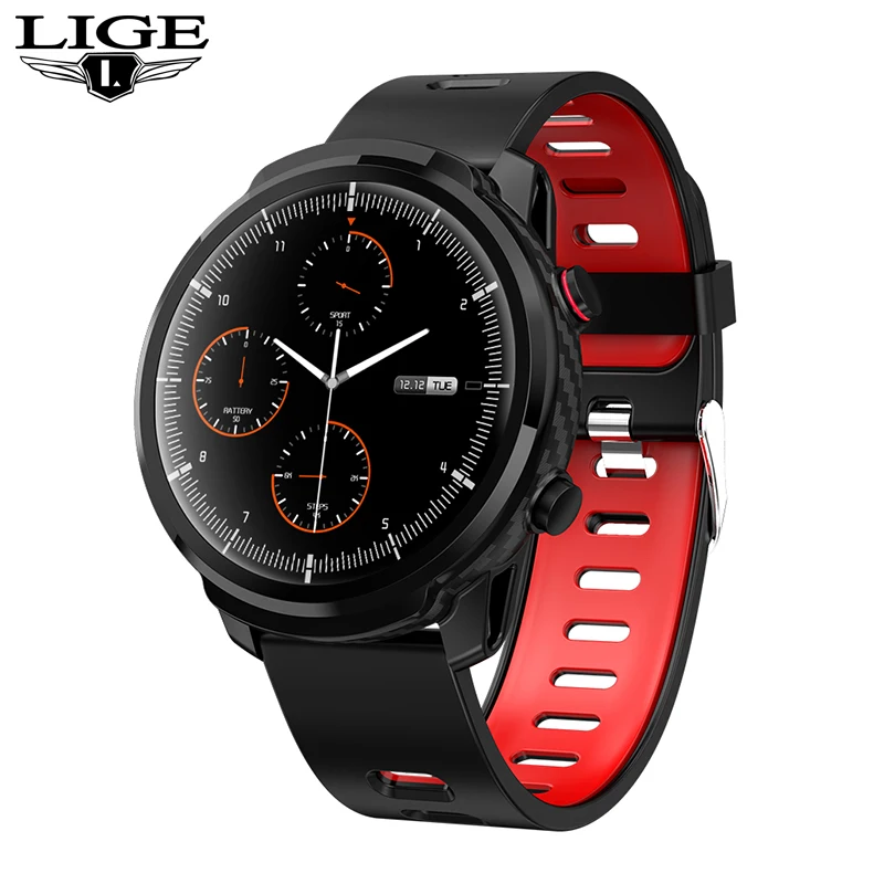 

LIGE Smart Watch Full Touch Screen Heart Rate Monitor Blood Pressure Fitness Tracker Smart Watch Sports Watch Relogio masculino