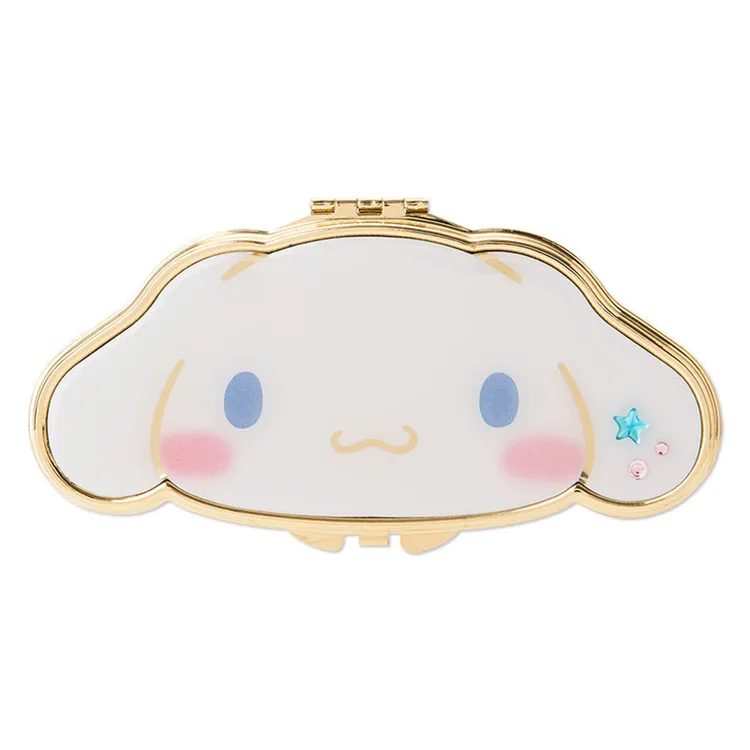 HelloKitty My Melody Cinnamoroll pompomprin, зеркало для макияжа, милое двухстороннее зеркало с мультипликационным принтом, портативное зеркало для макияжа, подарок для девочки