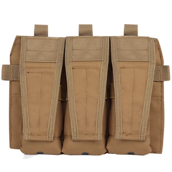 

MOLLE Triple M4 5.56 Magazine Front Pouch Detatchable For AVS JPC 2.0 Tactical Vest 1000D Nylon Army Hunting Airsoft Accessories