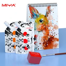 Miya gouache tintas saco 100ml 44 cores profissional não-tóxico cor da pele recarga pintura para pintura arte suprimentos