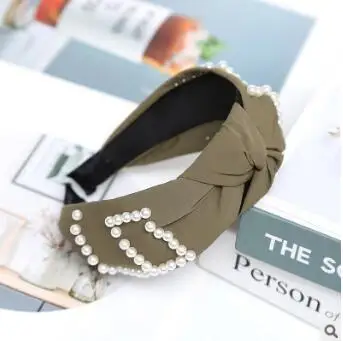 36pcs/lot DIY Simple Multi Fabrics Letters LOVE Nail Pearl Head Bands Tie Knot HeadBands Hair Styling Tools Accessory HA1370 - Color: 2
