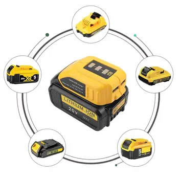 

USB adapter for dewalt 10.8v 12v 18v 20v Li-ion battery