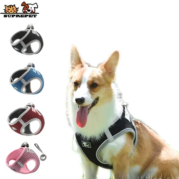 

SUPREPET Butterfly Dog Harness and Leash Set No Pull Safe Pet Harnesses Vest for Puppy Cat Reflective Kitten Walking Lead leash