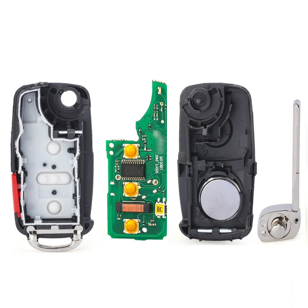 XNRKEY 3+1 BUTTON 315MHZ ID48 CHIP KEYLESS-GO REMOTE KEY FOR VW VOLKSWAGEN PASSAT BEETLE JATTA TIGUAN 5K0 837 202 AK NBG010206T