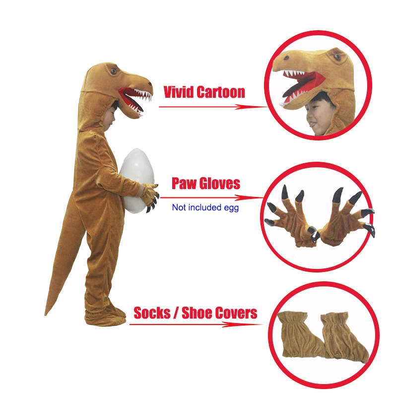 Adults Kids Long Sleeves Dinosaurs Costumes Party Animals Cartoon Tyrannosaurus T-REX Halloween Cosplay Costume Dress Up Outfit Adults Kids Long Sleeves Dinosaurs Costumes Party Animals Cartoon Tyrannosaurus T-REX Halloween Cosplay Costume Dress Up Outfit