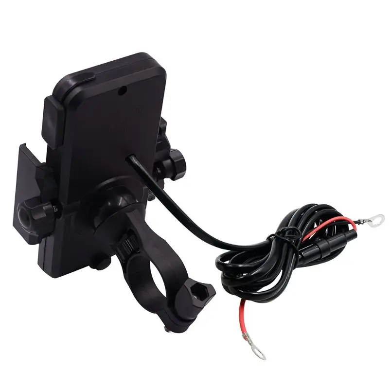 360 градусов вращающийся 12 V-32 В пост на руль мотоцикла или зеркало смарт-держатель для телефона Qi Беспроводной Зарядное устройство крепление подставка для iphone samsung