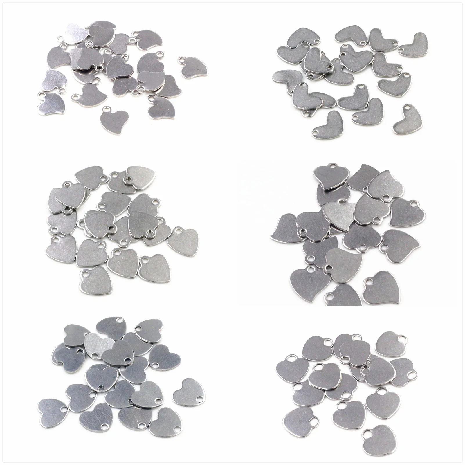 

50pcs/lot No Fade Charms 316 Stainless Steel Solid lovely heart Charms handmade Craft pendant Jewelry making,DIY for necklace