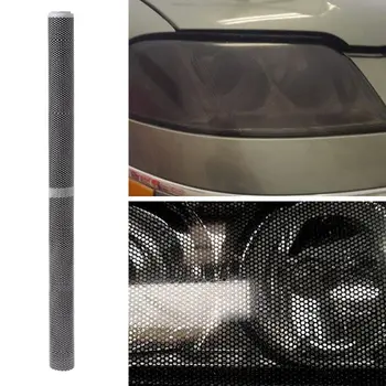 

50x106cm Tinting Perforated Mesh Film Fly-Eye MOT Legal Tint Car Front Rear Headlight Light Bulb