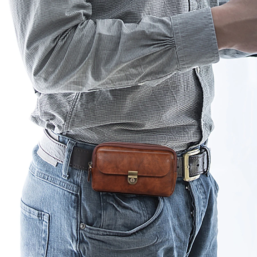 Universal Dual Pouch Belt Clip Holster Case