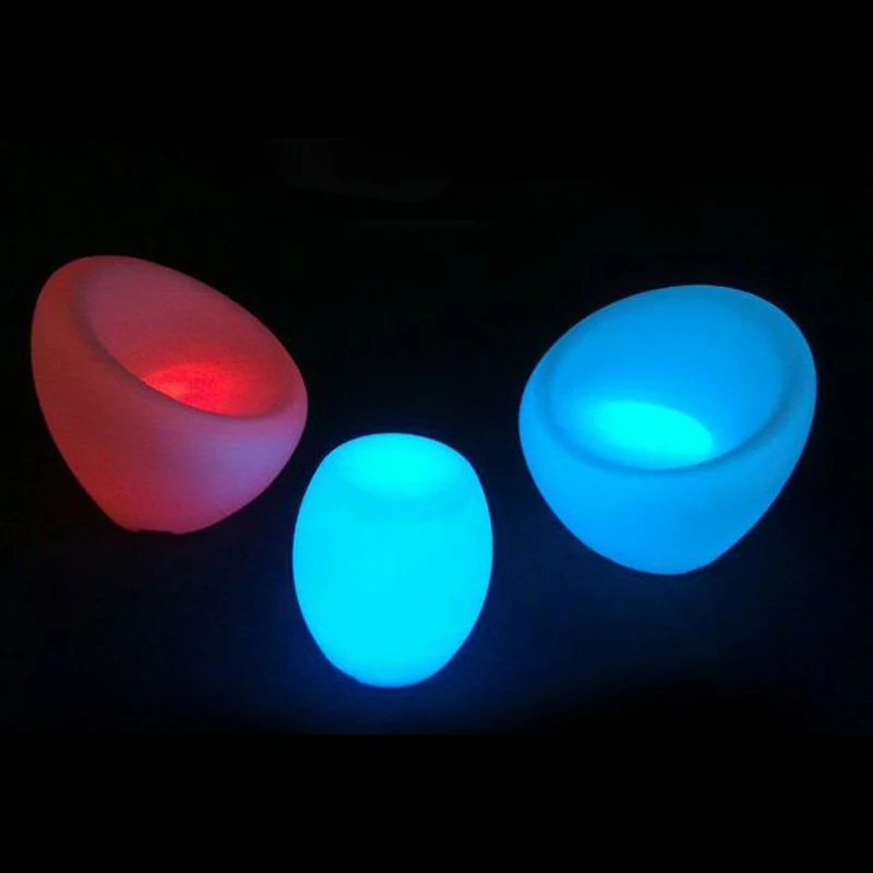 LED Home Bar Stool Chairs Glowing 16 Color Changing RGBW Lighting Rechargeable Waterproof IP65 for Party Event 1pc