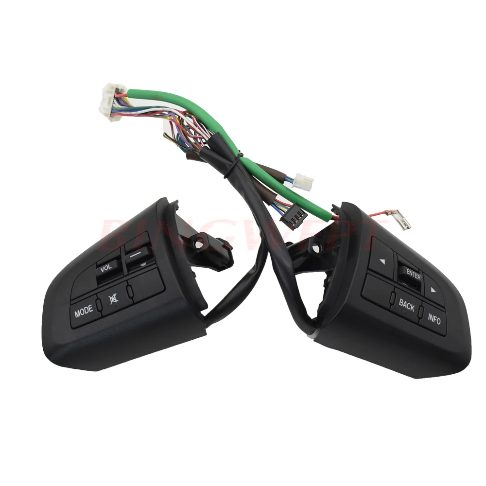 Кнопка рулевого колеса с кабелем, Bluetooth, переключатель звука для телефона, для Mazda 3, 2010, CX-5, CX-7, многофункциональный