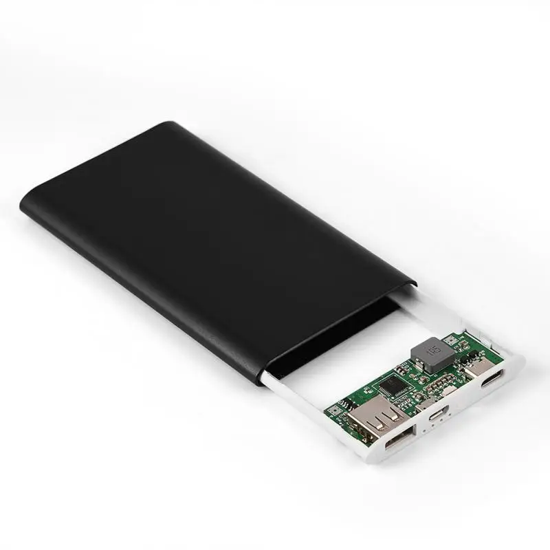 Без аккумулятора) 5000 мАч корпус банка питания алюминиевый корпус DIY Kit QC3.0 быстрое зарядное устройство USB+ type-C+ Micro-USB порт для телефона планшета - Цвет: Зеленый